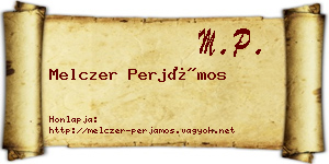 Melczer Perjámos névjegykártya